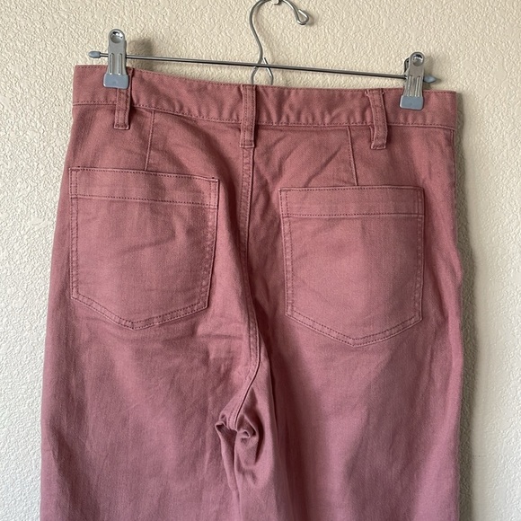 Madewell Tapered Yoke High Rise Jeans Rosewood Pink 26 AJ483 Pant Straight Leg - Picture 7 of 15